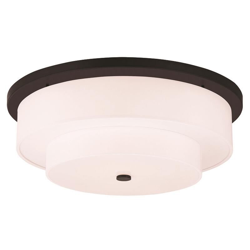 Shown in Bronze finish and Hand Crafted Off-White Fabric Hardback shade